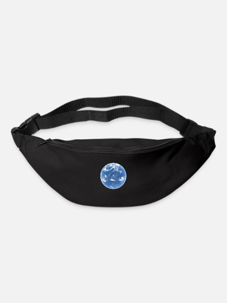 Neptune Eau et Nuages Planète - Sac banane - noir