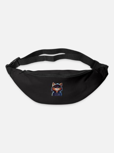 Katze mit Pullover 1 - Gürteltasche - Schwarz
