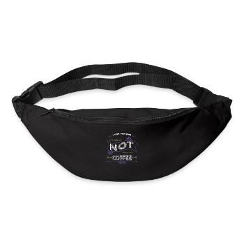 drôle de citation amateur de café cappuccino citation présente - Sac banane - noir - Devant