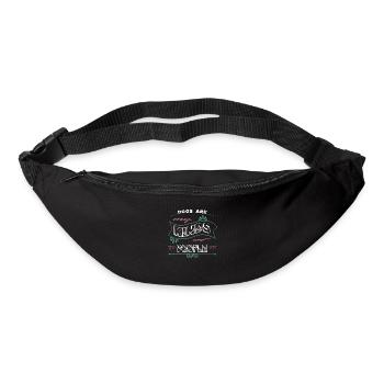 beagle dogs dogwalking animal rights activists - Gürteltasche - Schwarz - Vorne