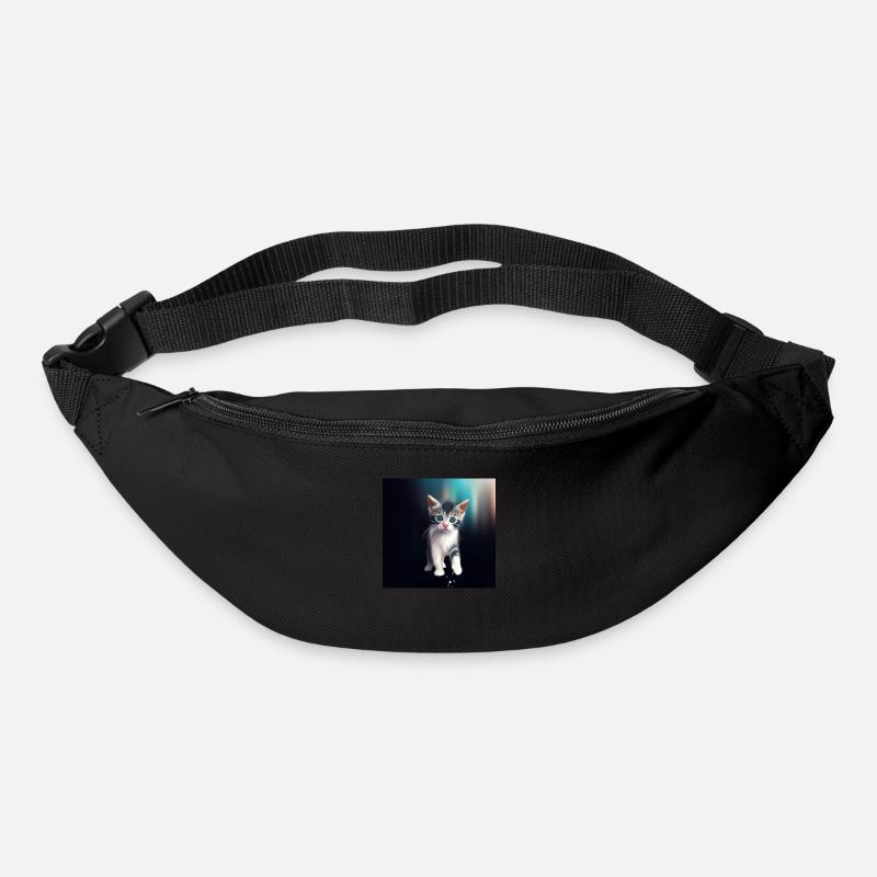 Chat mignon - Sac banane - noir