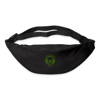Skull hört Musik mit Kopfhörern - Gürteltasche - Schwarz - Vorne