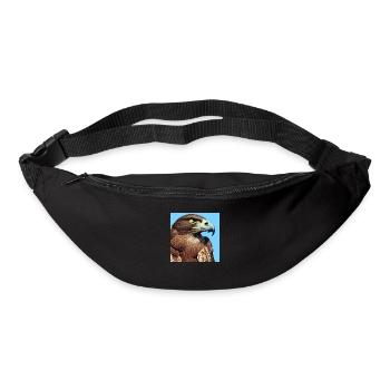 Adlerkopf-Illustration - Gürteltasche - Schwarz - Vorne