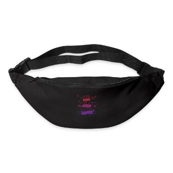 Dont be stupid I am a hero, everyone is hero quote - Bum bag - black - Front