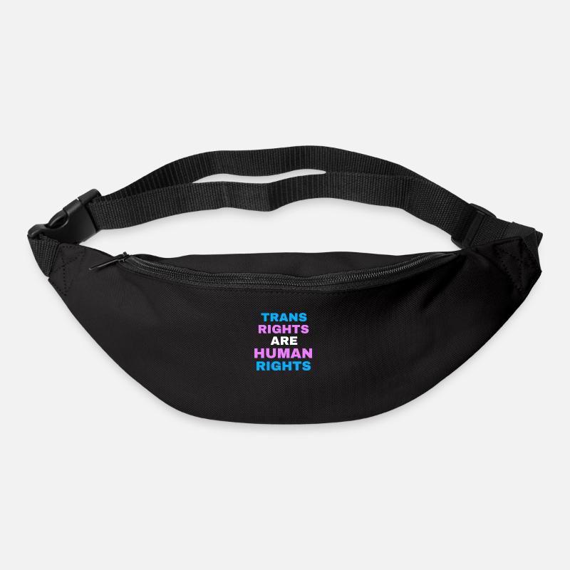 Trans rights are human rights - Gürteltasche - Schwarz