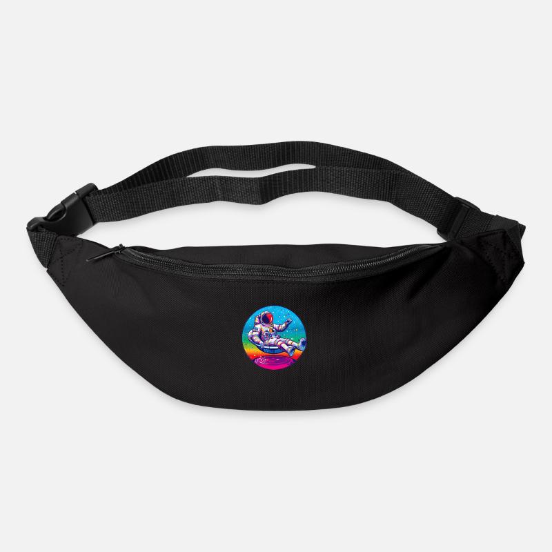 Funky Astronaut im Weltraum nimmt ein Bad - Gürteltasche - Schwarz