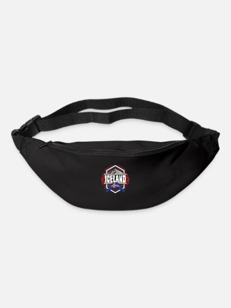 Islande Pays - Sac banane - noir