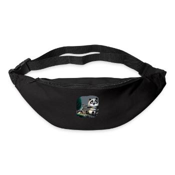 Panda mit dem Fahrrad - Gürteltasche - Schwarz - Vorne