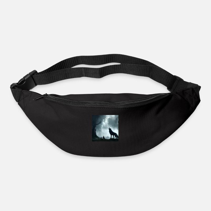 Roaring wolf - Bum bag - black