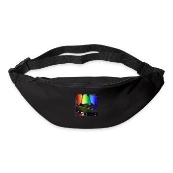 Drums in front of rainbow - Bum bag - black - Front