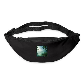 Palmier vacances nature - Sac banane - noir - Devant