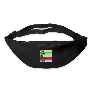 make my heart smile - Gürteltasche - Schwarz - Vorne