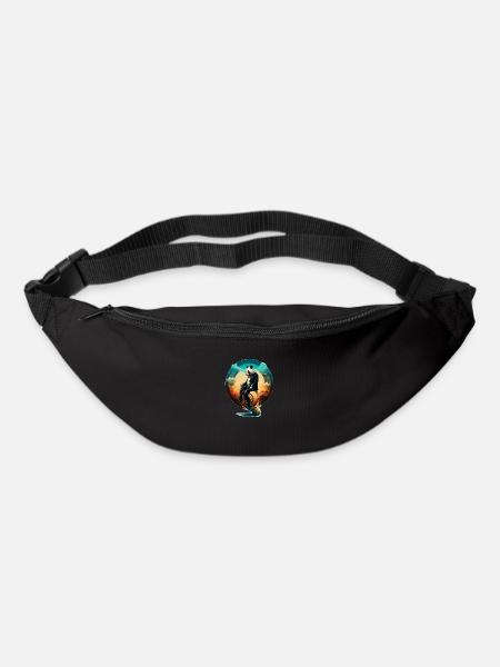 Panda on a unicycle - Bum bag - black