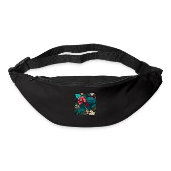 Floral Design 20 - Gürteltasche - Schwarz - Vorne