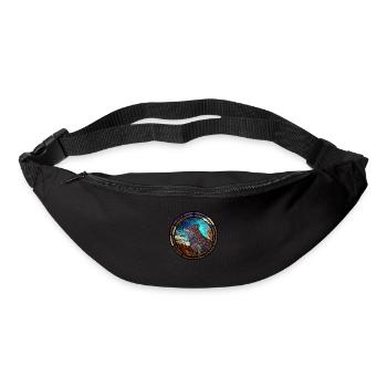 Stained glass wolf - Bum bag - black - Front