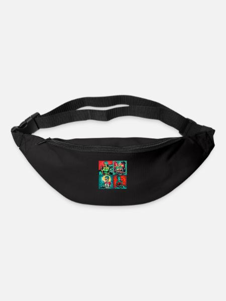 Old tattoed woman cooking - Bum bag - black
