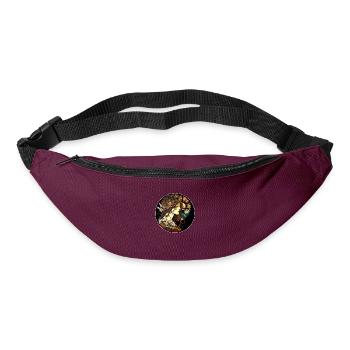 Femme mystique façon art nouveau - Sac banane - bordeaux  - Devant