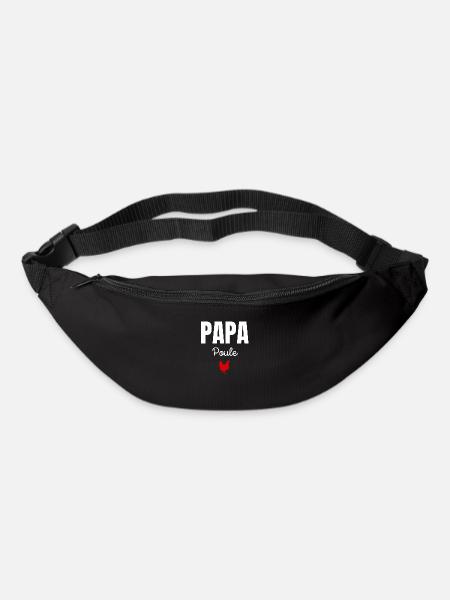 papa poule - Sac banane - noir