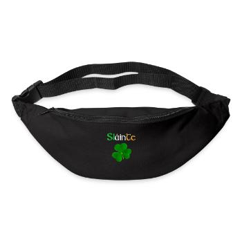 Slainte & Kleeblatt - Saint Patricks Day, Irland - Gürteltasche - Schwarz - Vorne