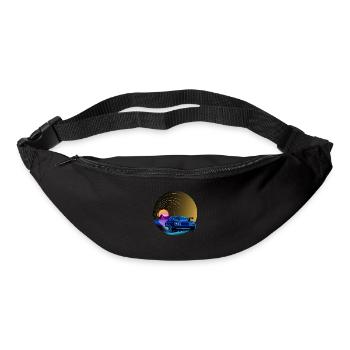 R34 - Retro - Synthwave - Style - Bum bag - black - Front