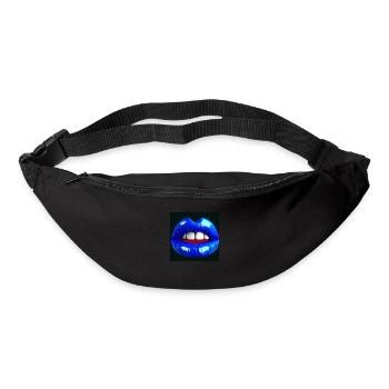 bouche bleue - Sac banane - noir - Devant
