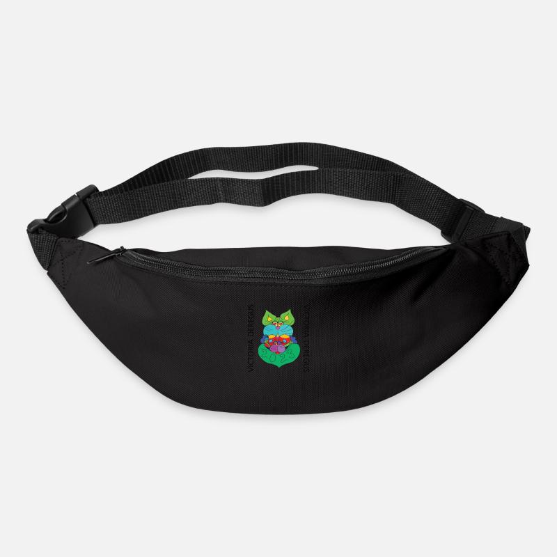 Chat-Souris Art_01 - Sac banane - noir