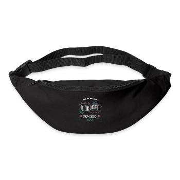 geschenkidee geburtstagsgeschenk hund dogge humor - Gürteltasche - Schwarz - Vorne