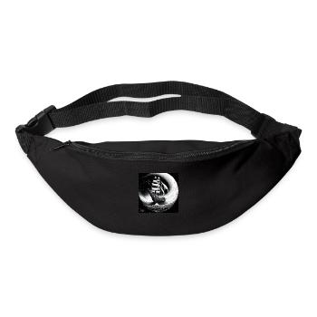 Sailing shipin the night drawing - Bum bag - black - Front