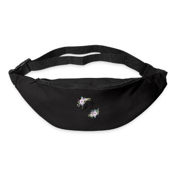 La mariée floral - Sac banane - noir - Devant