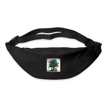 arbre zen n°5 - Sac banane - noir - Devant