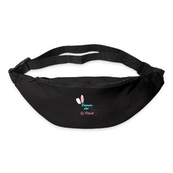 "Team La Mariée Lapin" - Pour un mariage adorable - Sac banane - noir - Devant