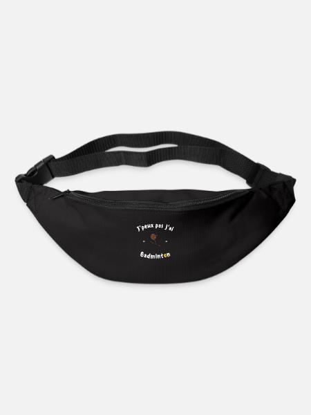 J peux pas j ai Badminton - Sac banane - noir
