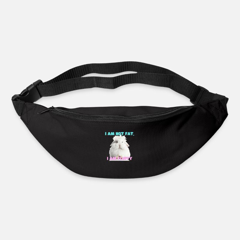 I am not fat - Gürteltasche - Schwarz