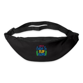 Life is better in Flip Flops - Gürteltasche - Schwarz - Vorne
