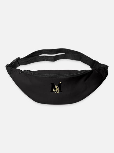 Buchstabe m Schlange - Gürteltasche - Schwarz