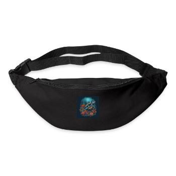 Beautiful turtle swimming in coral reef - Bum bag - black - Front