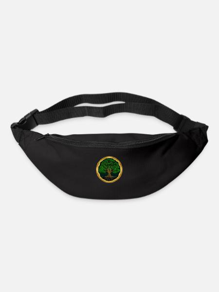 Tree of Life - digital drawing - wood look - Bum bag - black