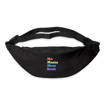 Ma Mama Mama Bruh Drôle de fête des mères (Arc-en-ciel) - Sac banane - noir - Devant