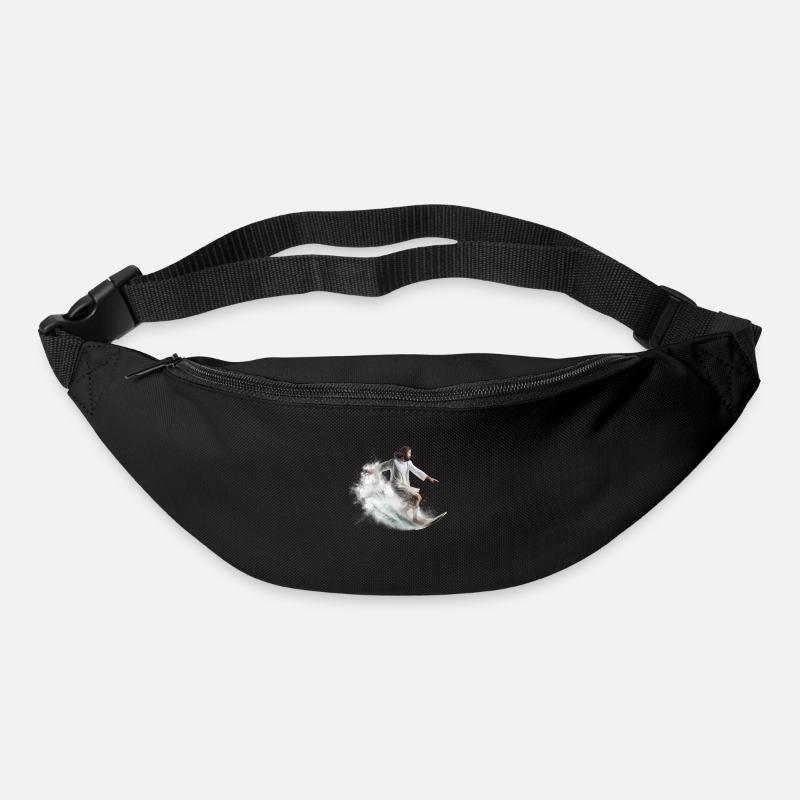 Dieu du surf - Sac banane - noir