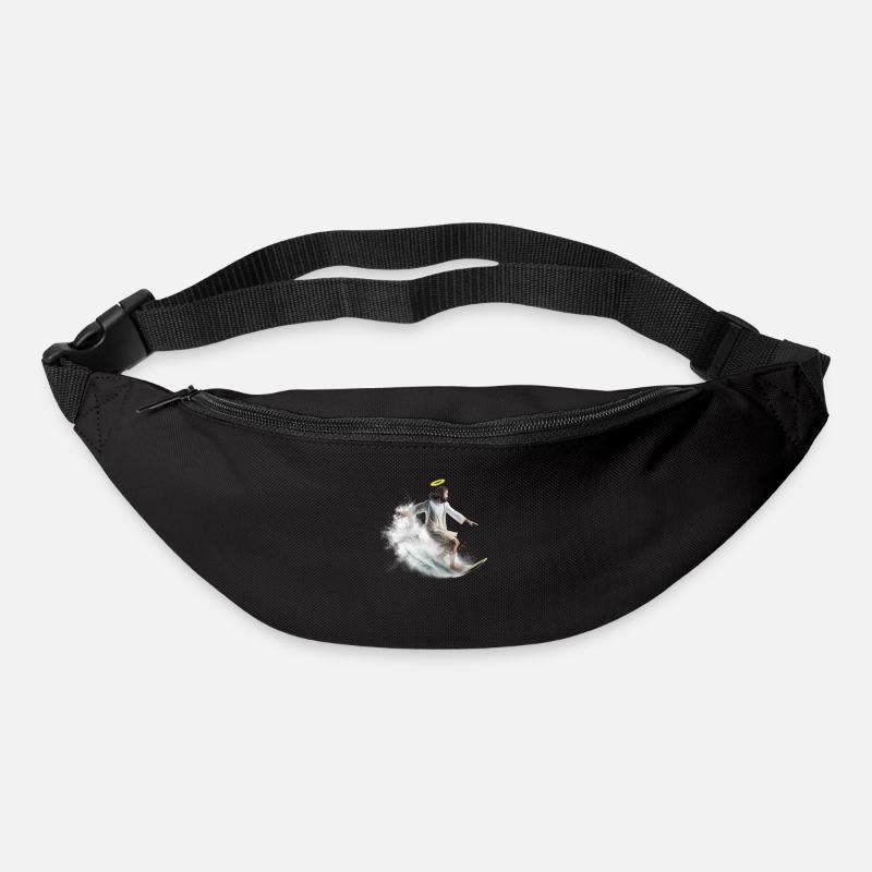 Surf-Gott mit Heiligenschein - Gürteltasche - Schwarz