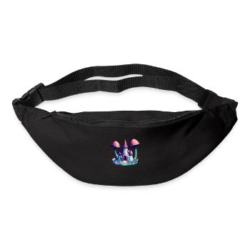 Fantasy Castle Mushroom Towers, Magic Fairy Tale - Bum bag - black - Front
