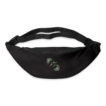 La mariée floral - Sac banane - noir - Devant