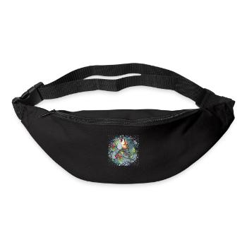Bunter Vogel - Gürteltasche - Schwarz - Vorne
