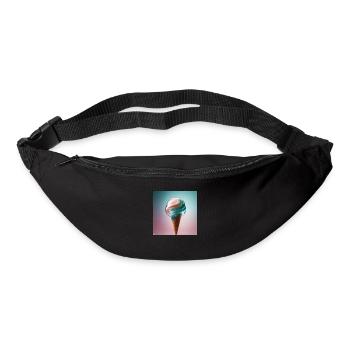 Écoulement de glace - Sac banane - noir - Devant