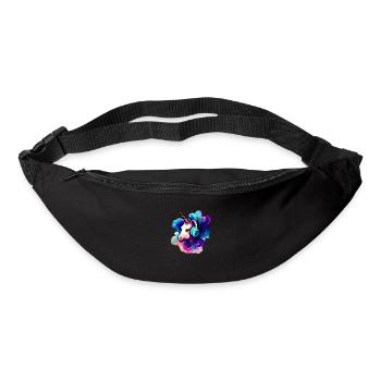 Licorne Licornes Licorne Écoutez de la musique Animal mythique - Sac banane - noir - Devant