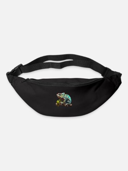 Chameleon on branch - Bum bag - black