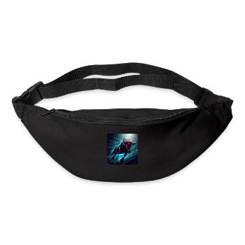 Stock chart with bulls - Bum bag - black - Front