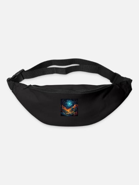 Forêt la nuit - Sac banane - noir