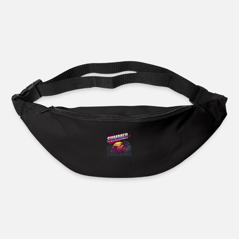 Sommer T-Shirt - Gürteltasche - Schwarz