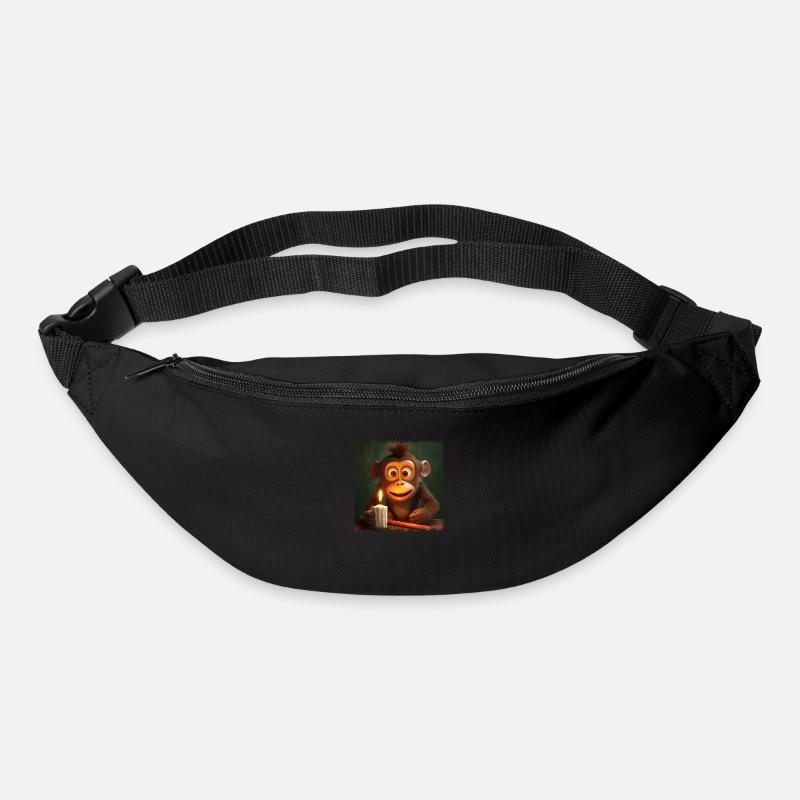 Petit singe - Sac banane - noir